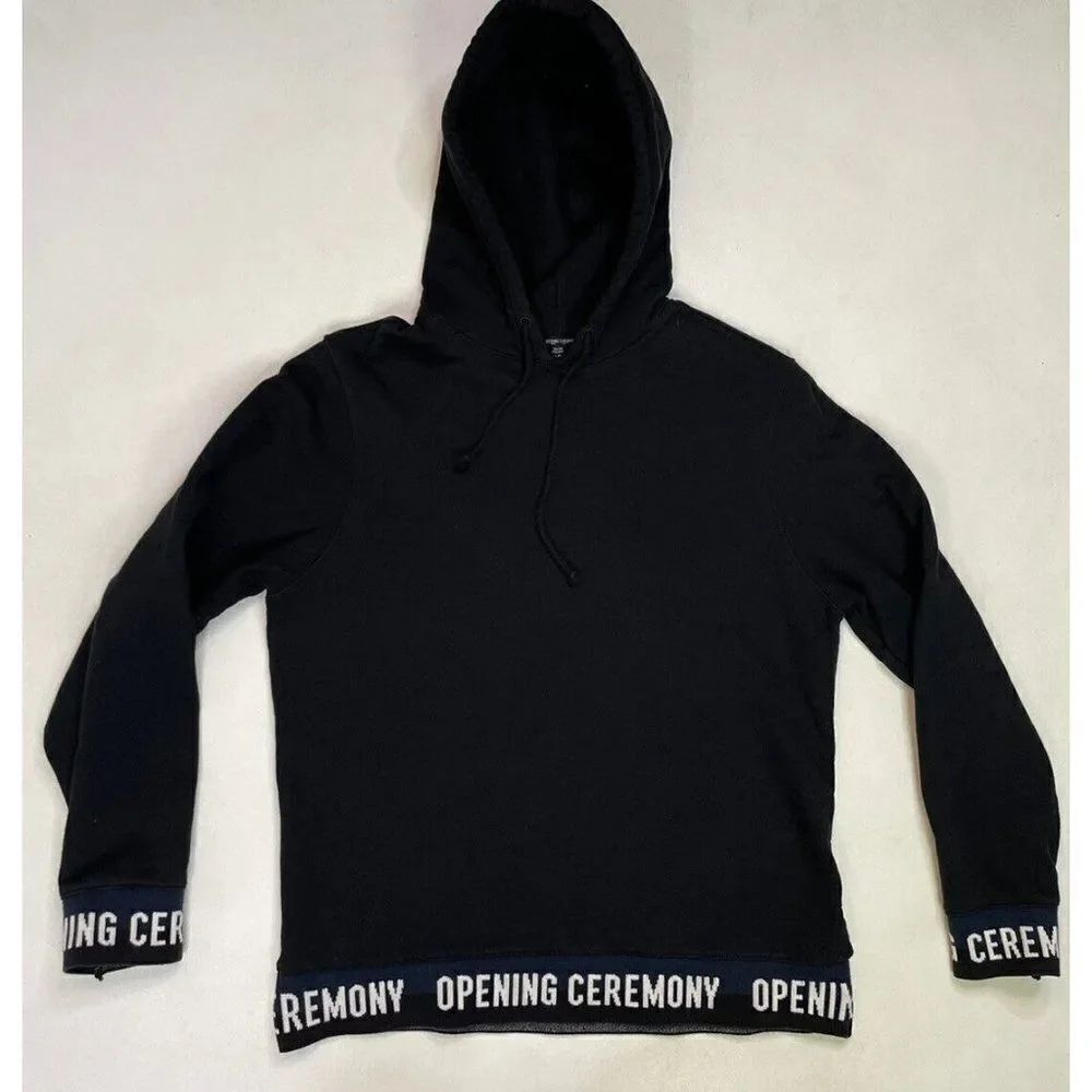 Opening Ceremony Pullover Hoodie Women Medium Black